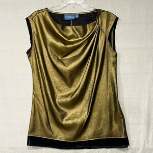 Simply Vera Wang Sleeveless Metallic Gold Top – Size S
